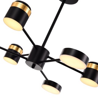 SLE6007-402-06 Светильник потолочный Черный, Золотистый/Черный, Золотистый LED 6*7W 3000K TEZZE-foto3