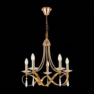 SLE120213-05 Светильник подвесной Французское золото E14 5*40W FILATTA-foto5