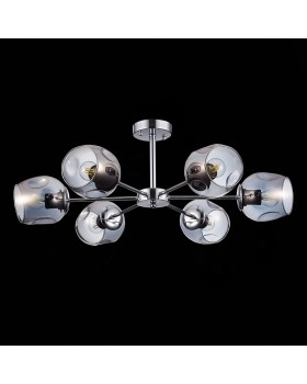 SLE155402-06 Люстра потолочная Хром/Дымчатый E27 6*60W PALLO-foto5