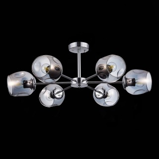 SLE155402-06 Люстра потолочная Хром/Дымчатый E27 6*60W PALLO-foto5