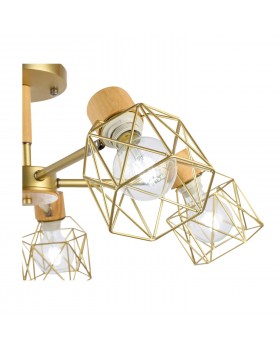 SLE110402-05 Люстра потолочная Золотистый, Светлое дерево/Золотистый E27 5*40W STELITTO-foto14