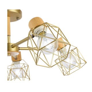 SLE110402-05 Люстра потолочная Золотистый, Светлое дерево/Золотистый E27 5*40W STELITTO-foto14