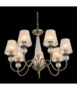 SL185.303.07 Люстра подвесная, потолочная Бронза, Прозрачный/Бежевый, Бронза E14 7*40W GRAZIA-foto8