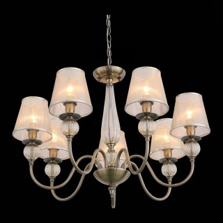 SL185.303.07 Люстра подвесная, потолочная Бронза, Прозрачный/Бежевый, Бронза E14 7*40W GRAZIA-foto8