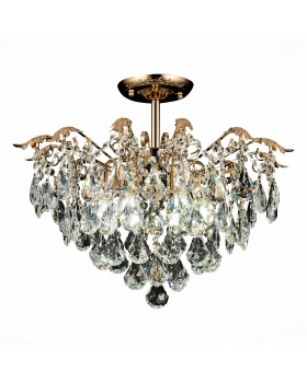 SLE160202-06 Светильник потолочный Французское золото/Прозрачный E27 6*60W KRISTO-foto15