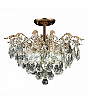 SLE160202-06 Светильник потолочный Французское золото/Прозрачный E27 6*60W KRISTO-foto15