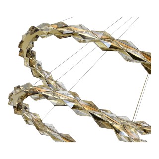 SL6009.203.02 Люстра подвесная ST-Luce Хром/Прозрачный,Янтарный LED 1*45W 3000K DIAMANTA-foto3