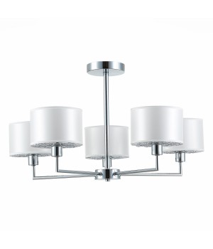 SLE105003-05 Люстра подвесная Хром/Белый E14 5*40W BELGE-foto2