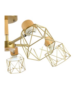 SLE110402-05 Люстра потолочная Золотистый, Светлое дерево/Золотистый E27 5*40W STELITTO-foto15