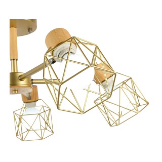 SLE110402-05 Люстра потолочная Золотистый, Светлое дерево/Золотистый E27 5*40W STELITTO-foto15