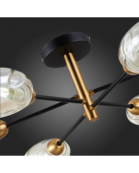 SLE155502-06 Люстра потолочная Черный, Латунь/Янтарный E14 6*40W GLOA-foto12