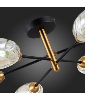 SLE155502-06 Люстра потолочная Черный, Латунь/Янтарный E14 6*40W GLOA-foto12