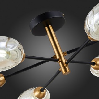 SLE155502-06 Люстра потолочная Черный, Латунь/Янтарный E14 6*40W GLOA-foto12