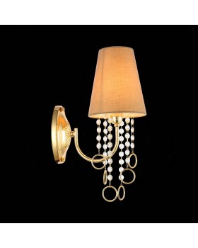 SL1138.201.01 Бра Французское золото/Бежевый, Прозрачный E14 1*40W MEDDO-foto5