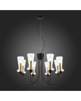 SLE112403-08 Люстра подвесная Черный/Прозрачный E14 8*40W RAMMO-foto7