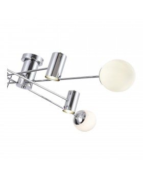 SLE1105-102-08 Светильник потолочный Хром/Белый GU10+E27 4+4*5+60W RAITO-foto3