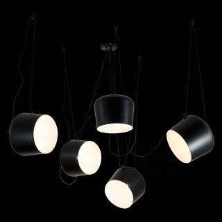 SLE120643-05 Светильник подвесной Черный/Черный E27 5*40W TRIESTE-foto4