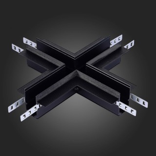 ST007.400.12 Коннектор X-образный для встраиваемого магнитного шинопровода под ГКЛ 12мм ST-Luce Черный SKYLINE 48-foto3