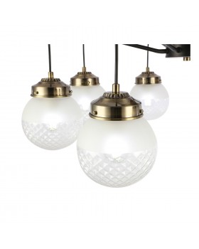 SLE110302-08 Светильник подвесной Черный, Бронза/Прозрачный, Белый E27 8*60W STRICCE-foto10