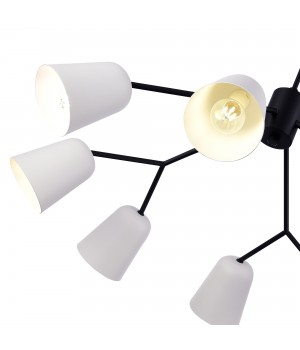 SLE155942-08 Люстра потолочная Черный/Белый E14 8*40W MARIO-foto3