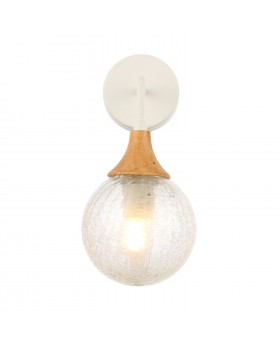 SLE109501-01 Светильник настенный Белый, Светлое дерево/Прозрачный E14 1*60W LIONE-foto10