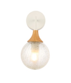 SLE109501-01 Светильник настенный Белый, Светлое дерево/Прозрачный E14 1*60W LIONE-foto10