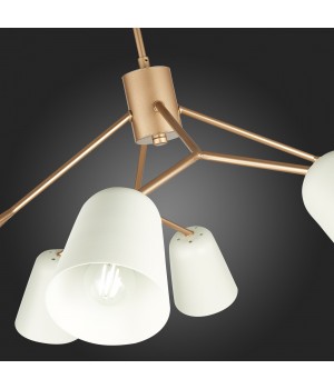 SLE155902-08 Люстра потолочная Золотистый/Белый E14 8*40W MARIO-foto4