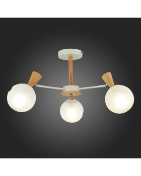 SLE220702-03 Люстра потолочная Белый, Светлое дерево/Белый E14 3*40W CATANIA-foto7