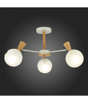 SLE220702-03 Люстра потолочная Белый, Светлое дерево/Белый E14 3*40W CATANIA-foto7