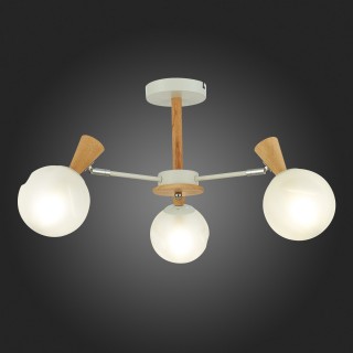 SLE220702-03 Люстра потолочная Белый, Светлое дерево/Белый E14 3*40W CATANIA-foto7