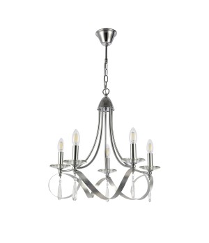 SLE120203-05 Светильник подвесной Хром E14 5*40W FILATTA-foto2