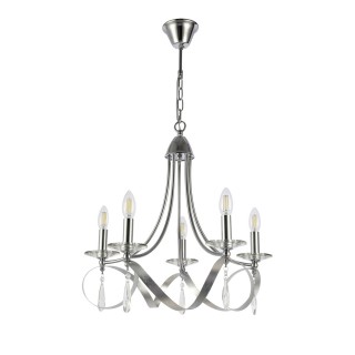 SLE120203-05 Светильник подвесной Хром E14 5*40W FILATTA-foto2