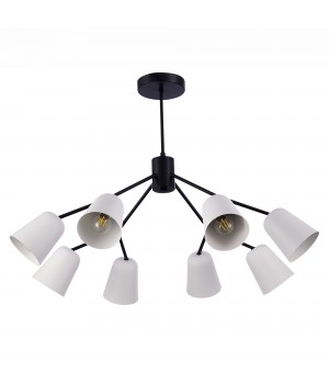 SLE155942-08 Люстра потолочная Черный/Белый E14 8*40W MARIO-foto2