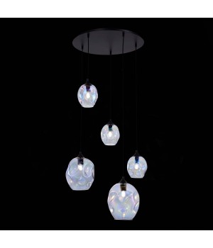 SL1188.403.05 Люстра подвесная ST-Luce Черный/Радужный E14/E27 3+2*40W IDESIA-foto4