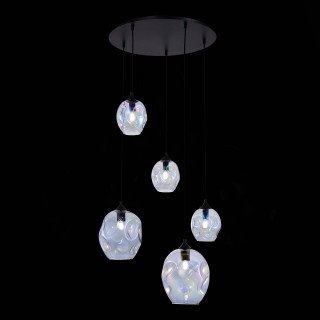 SL1188.403.05 Люстра подвесная ST-Luce Черный/Радужный E14/E27 3+2*40W IDESIA-foto4