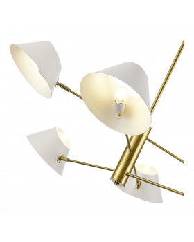 SLE1253-353-06 Светильник подвесной Латунь/Белый E14 6*60W NORBI-foto3