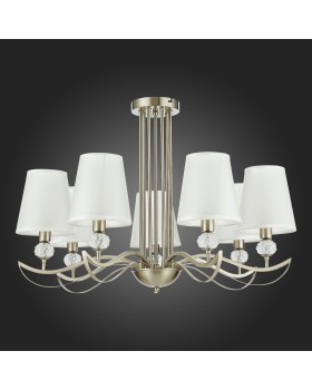 SLE111203-07 Люстра подвесная Никель, прозрачный/Белый E14 7*40W BERGAMO-foto8