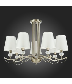 SLE111203-07 Люстра подвесная Никель, прозрачный/Белый E14 7*40W BERGAMO-foto8