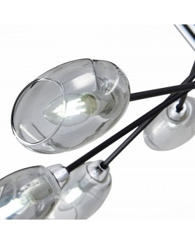 SLE155512-08 Люстра потолочная Черный, Хром/Дымчатый E14 8*40W GLOA-foto10