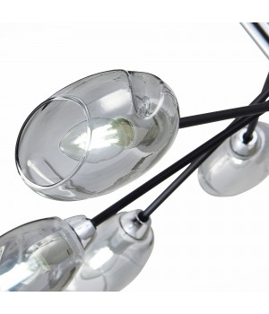 SLE155512-08 Люстра потолочная Черный, Хром/Дымчатый E14 8*40W GLOA-foto10