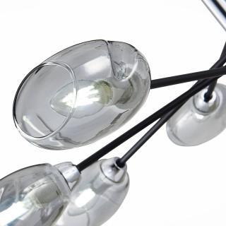 SLE155512-08 Люстра потолочная Черный, Хром/Дымчатый E14 8*40W GLOA-foto10