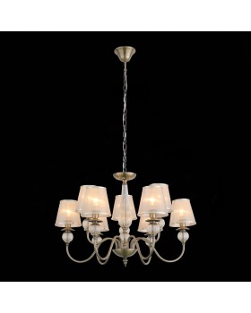 SL185.303.09 Люстра подвесная, потолочная Бронза, Прозрачный/Бежевый, Бронза E14 9*40W GRAZIA-foto8