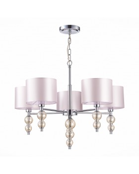 SLE105703-05 Люстра подвесная Хром/Светло-бежевый E14 5*40W RAMER-foto2