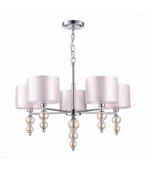 SLE105703-05 Люстра подвесная Хром/Светло-бежевый E14 5*40W RAMER-foto2