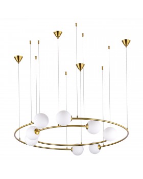 SL1186.303.08 Светильник подвесной ST-Luce Латунь/Молочный G9 8*5W ARKOS-foto2