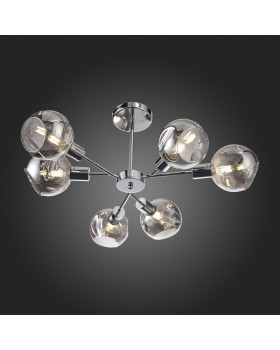 SLE155102-06 Люстра потолочная Хром/Дымчатый E14 6*60W GENTORE-foto9