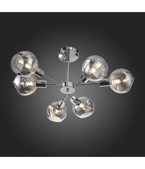 SLE155102-06 Люстра потолочная Хром/Дымчатый E14 6*60W GENTORE-foto9