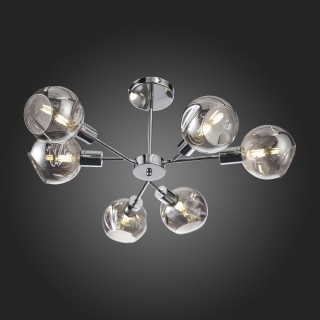 SLE155102-06 Люстра потолочная Хром/Дымчатый E14 6*60W GENTORE-foto9