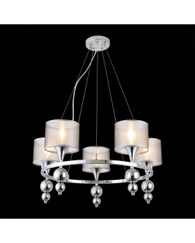 SLE107103-05 Светильник подвесной Хром/Серебристый E14 5*40W PAZIONE-foto4