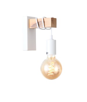 SL1142.501.01 Светильник настенный Белый, Светлое дерево E27 1*60W BAGETTI-foto10